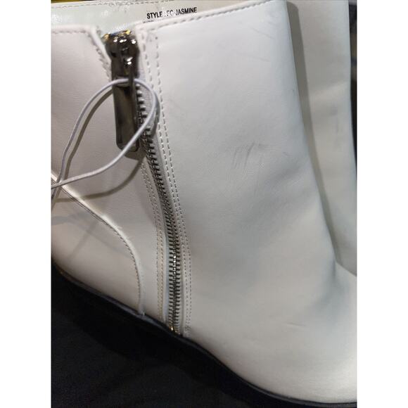 French Connection 10 jasmine Chunky Ankle Boots White Block Heel *display unit - Picture 6 of 8